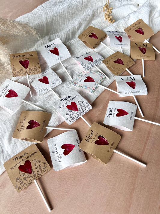 Sucette coeur personnalisable