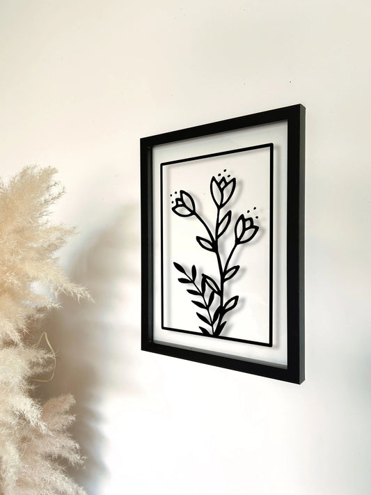 Cadre Fleurs Tranquillou Bisou