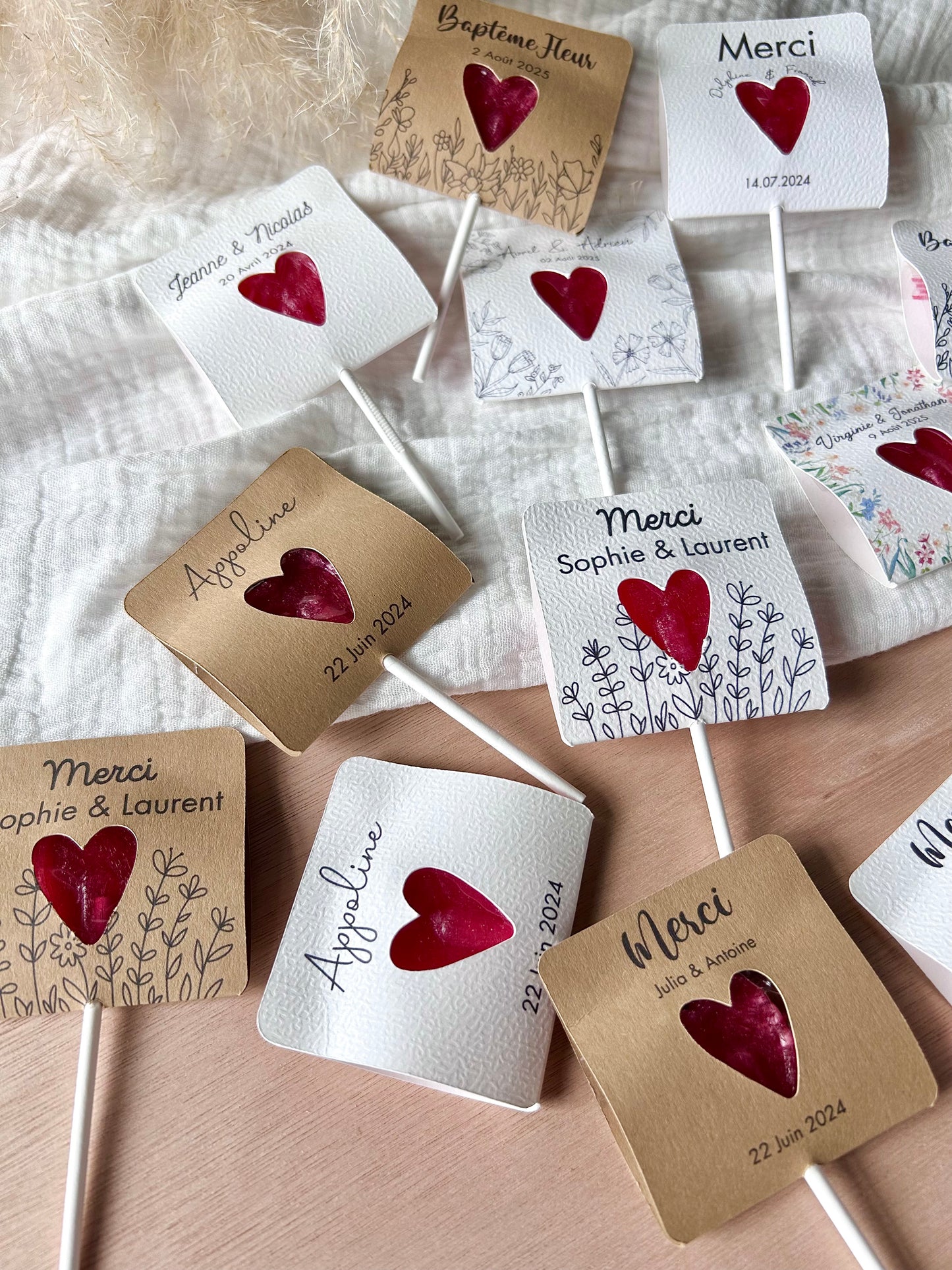 Sucette coeur personnalisable