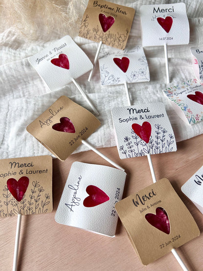 Sucette coeur personnalisable