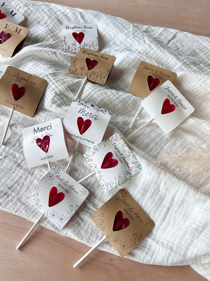 Sucette coeur personnalisable