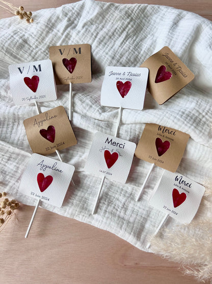 Sucette coeur personnalisable