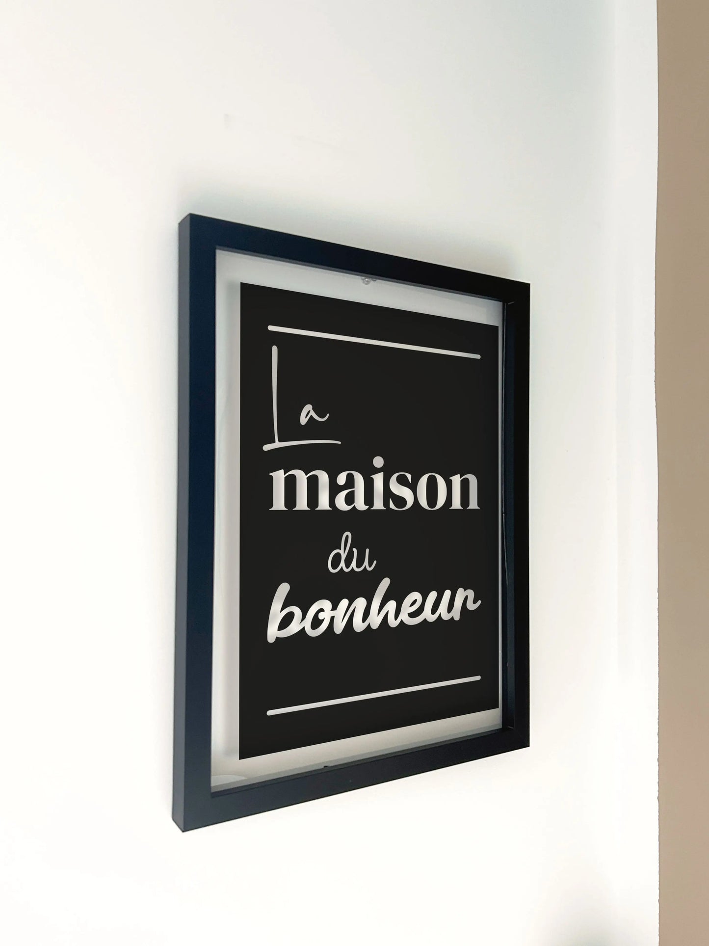 Cadre La Maison du Bonheur Tranquillou Bisou