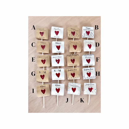 Sucette coeur personnalisable